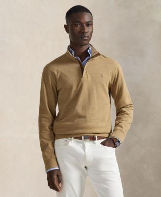 Men's Luxury Jersey Quarter-Zip Pull-On Sweater by POLO RALPH LAUREN