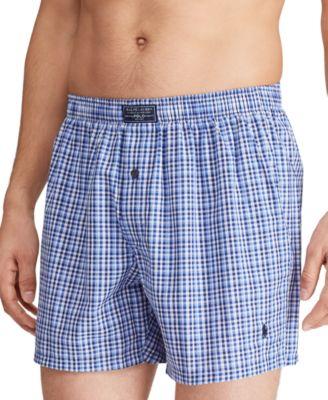 Men's Plaid Single-Button Fly Boxers by POLO RALPH LAUREN