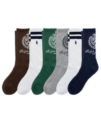 Men's Ralph Lauren Crest Crew Socks, 6-Pack by POLO RALPH LAUREN