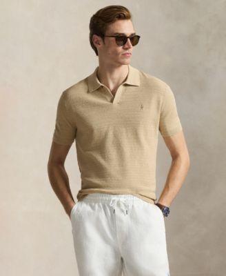 Men's Short-Sleeve Textured Sweater Polo Shirt by POLO RALPH LAUREN