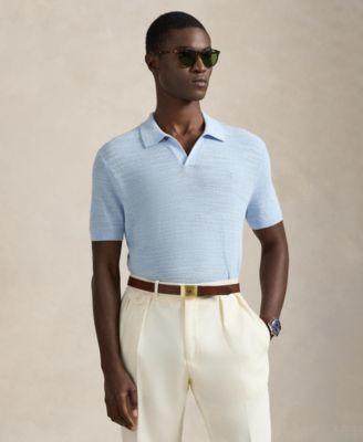 Men's Short-Sleeve Textured Sweater Polo Shirt by POLO RALPH LAUREN