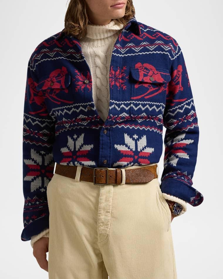 Men's Skier-Snowflake Work Shirt by POLO RALPH LAUREN