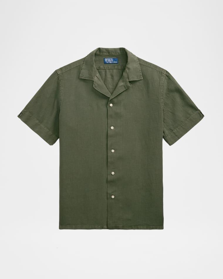 Men's Slub Linen Button-Down Camp Shirt by POLO RALPH LAUREN