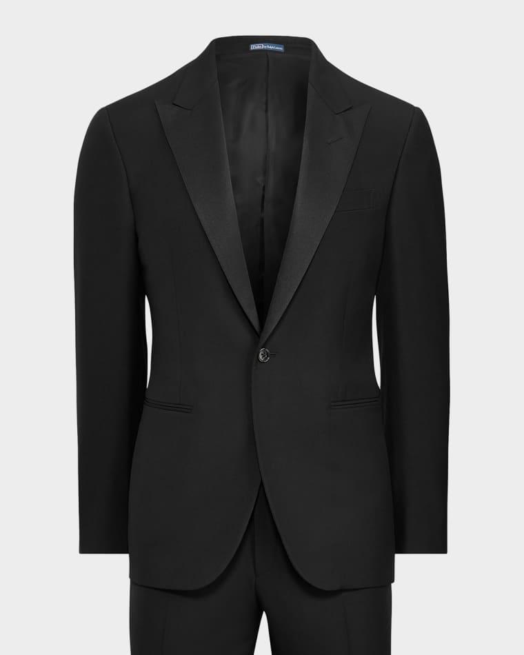 Men's Tailored Fit Wool Barathea Peak Lapel Tuxedo by POLO RALPH LAUREN
