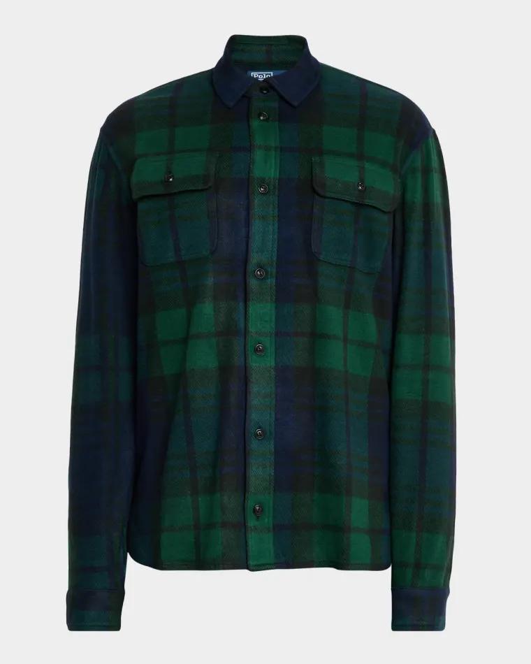 Men's Tartan Check Flannel Button-Down Shirt by POLO RALPH LAUREN