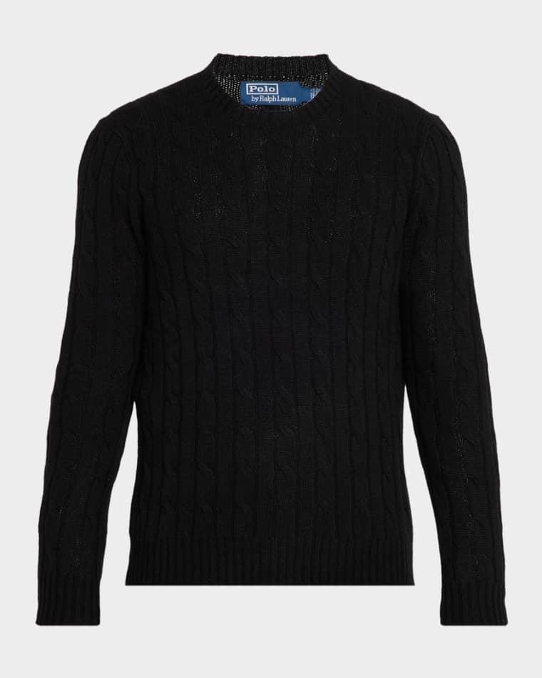 Men's The Iconic Cashmere Cable-Knit Crewneck Sweater by POLO RALPH LAUREN