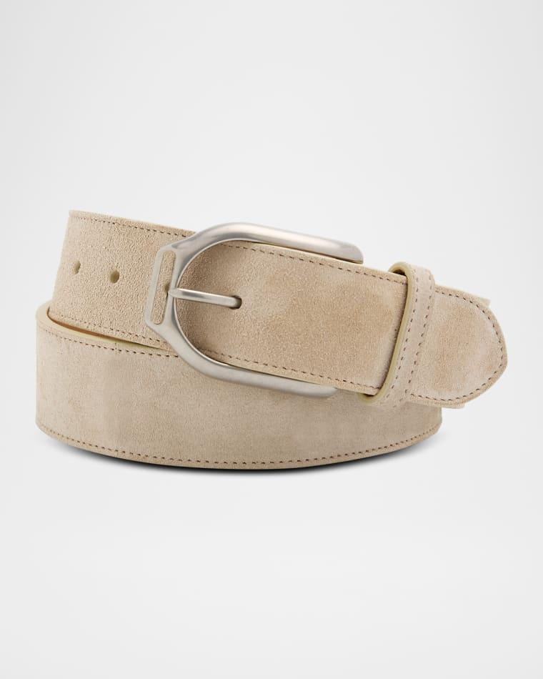 Men's Welington Stirrup-Buckle Suede Belt by POLO RALPH LAUREN