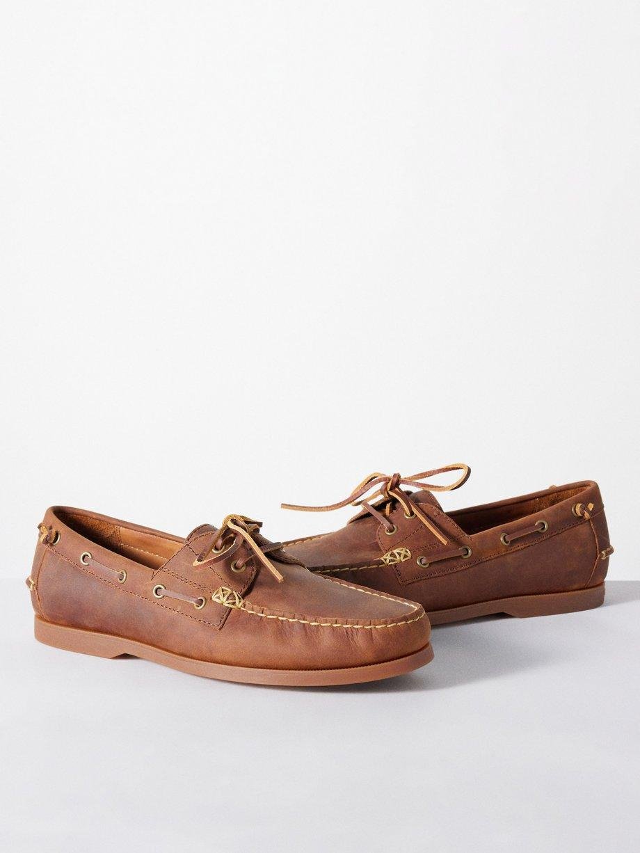 Merton leather boat shoes by POLO RALPH LAUREN