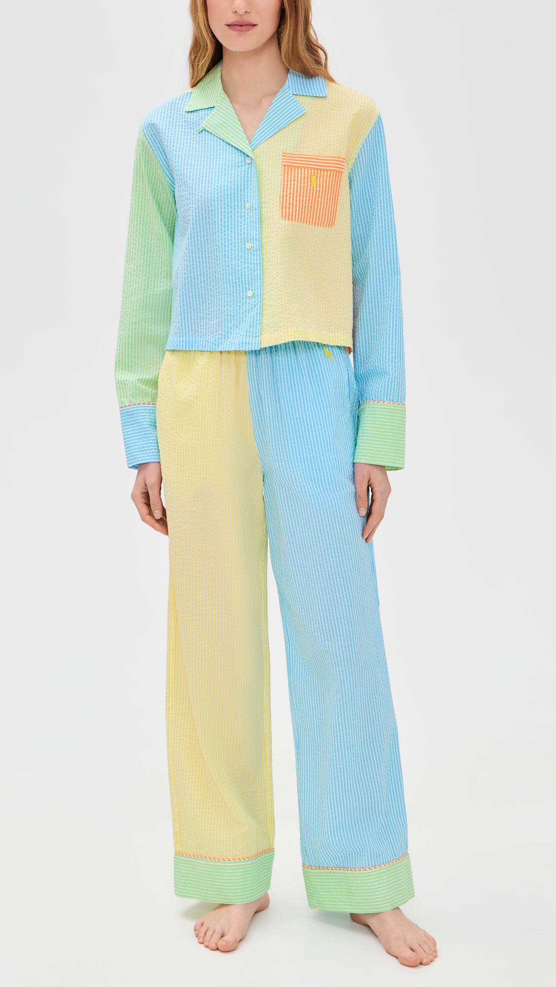 Mixed Seersucker Pajama Set by POLO RALPH LAUREN