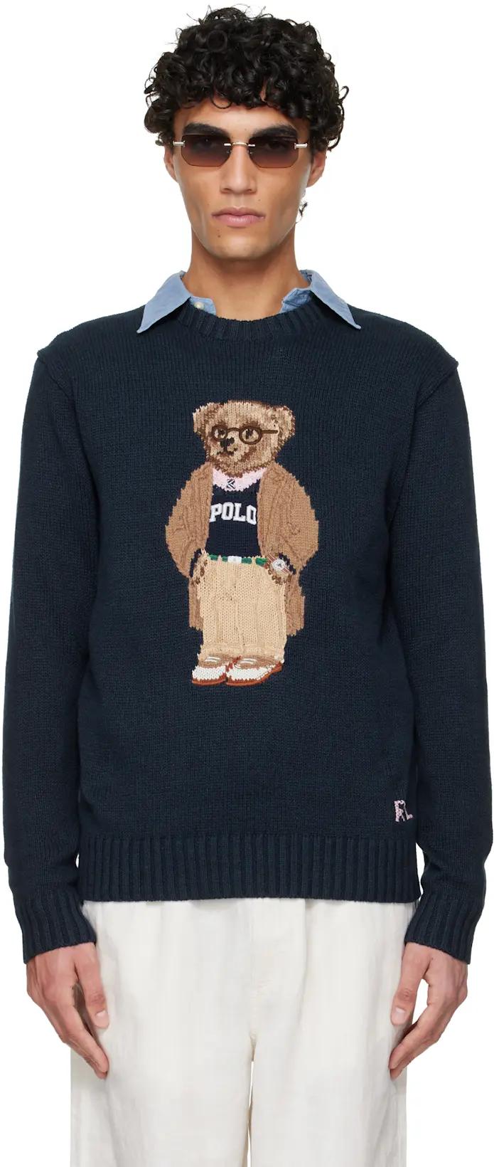 Navy 'Polo Bear' Sweater by POLO RALPH LAUREN