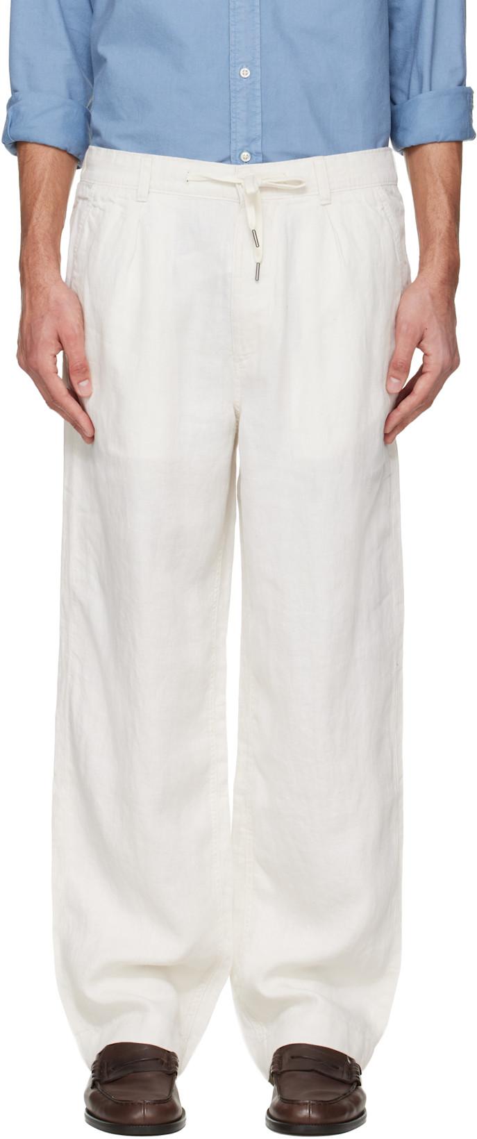 Off-White Lateef Slim Tapered-Fit Linen Trousers by POLO RALPH LAUREN Off-White Lateef Slim Tapered-Fit Linen Trousers by POLO RALPH LAUREN