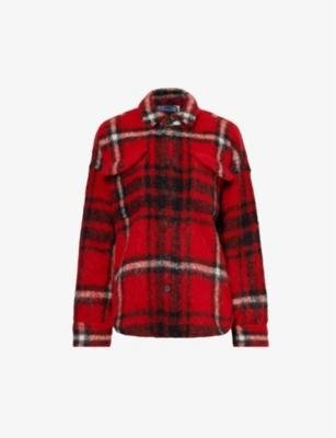 Olivia checked wool-blend overshirt by POLO RALPH LAUREN