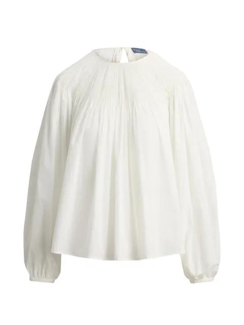 Olivia pleated blouse by POLO RALPH LAUREN