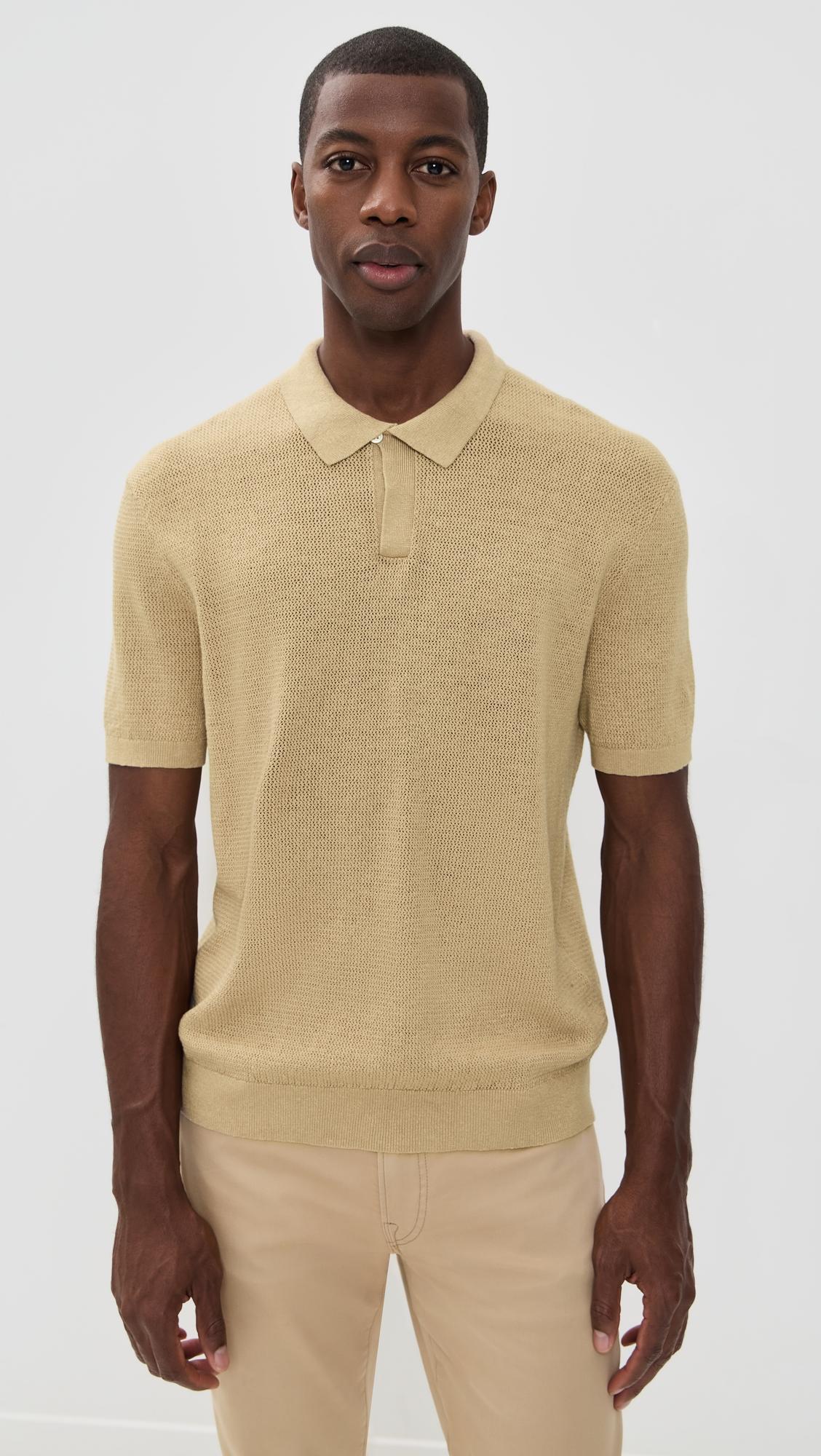 Original Label Linen Johnny Collar Sweater by POLO RALPH LAUREN