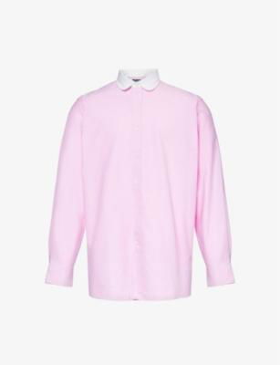 Oxford contrast-trim custom-fit cotton shirt by POLO RALPH LAUREN