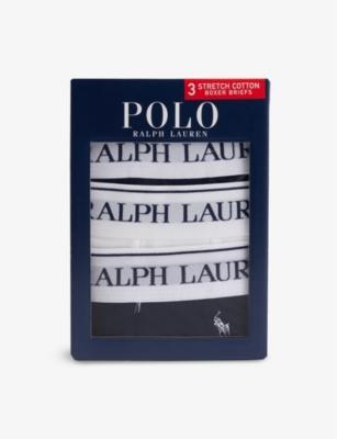 Pack of three branded cotton-blend stretch-jersey boxers by POLO RALPH LAUREN