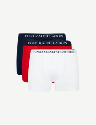 Pack of three slim-fit stretch cotton trunks by POLO RALPH LAUREN