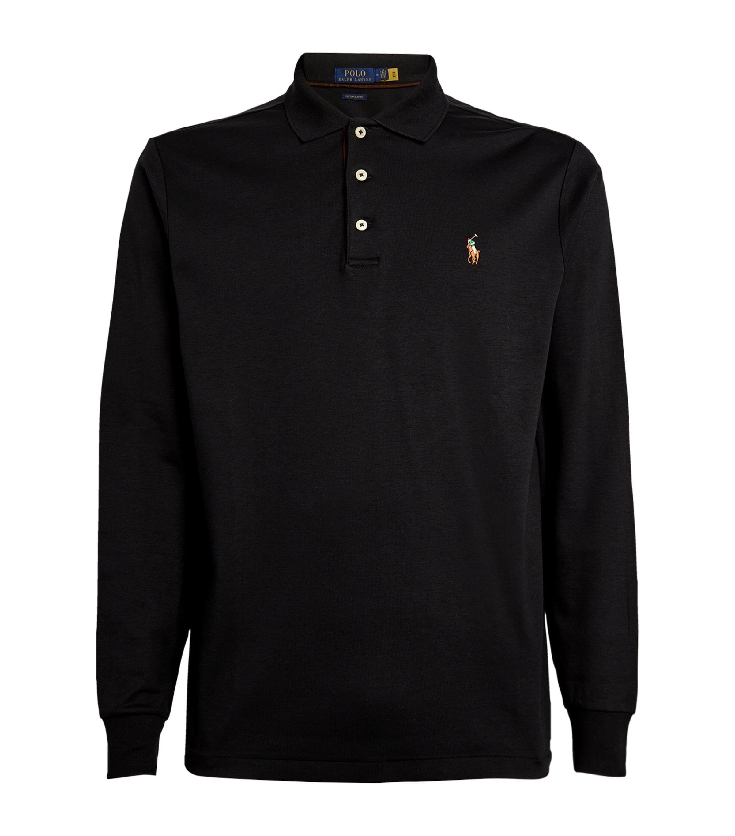 Pima Cotton Long-Sleeved Polo Shirt by POLO RALPH LAUREN