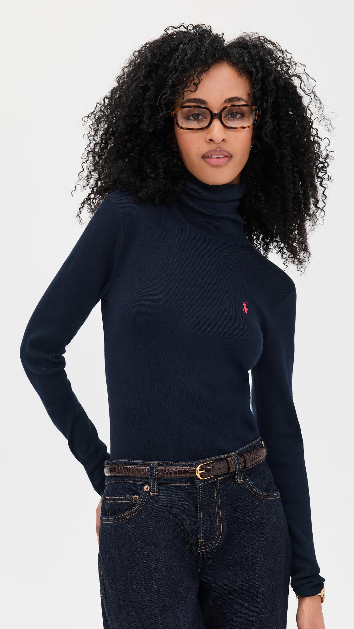 Pima Cotton Shrunken Turtleneck by POLO RALPH LAUREN