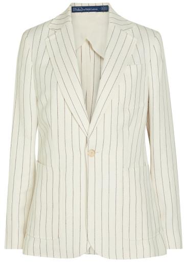 Pinstriped hemp blazer by POLO RALPH LAUREN