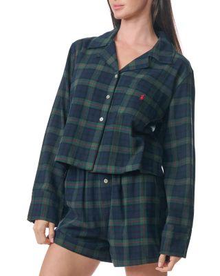 Plaid Cotton Flannel Short Sleeve Sleep Set by POLO RALPH LAUREN
