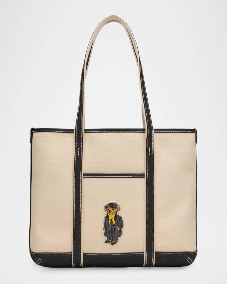 Polo Bear Canvas Small Shopper Tote by POLO RALPH LAUREN