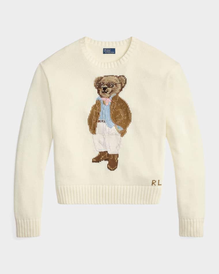 Polo Bear Cotton Crewneck Sweater by POLO RALPH LAUREN