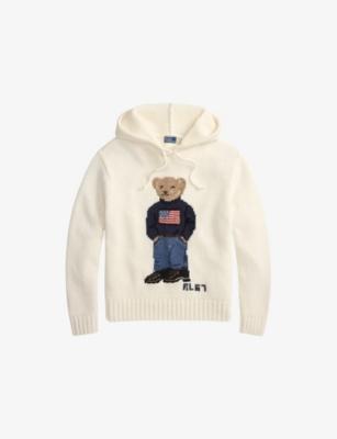 Polo Bear Hooded Cotton and Linen-Blend Jumper by POLO RALPH LAUREN