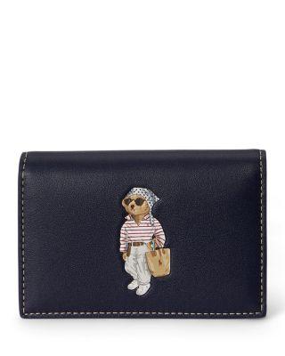Polo Bear Leather Flapped Card Case by POLO RALPH LAUREN