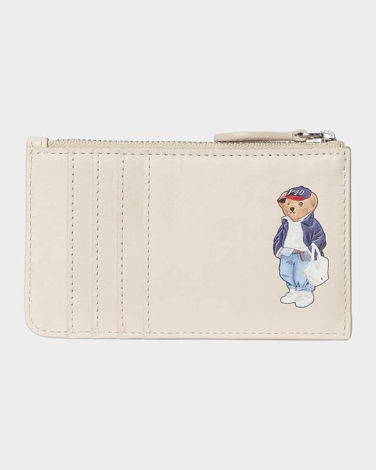 Polo Bear Leather Zip Card Case by POLO RALPH LAUREN