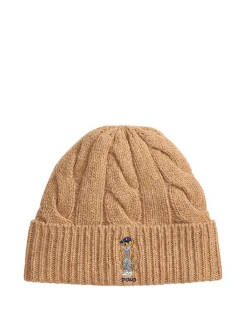 Polo Bear cable-knit beanie by POLO RALPH LAUREN