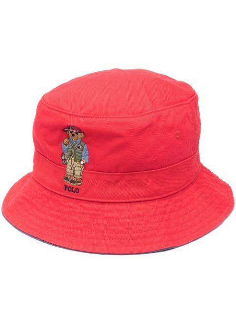 Polo Bear cotton bucket hat by POLO RALPH LAUREN