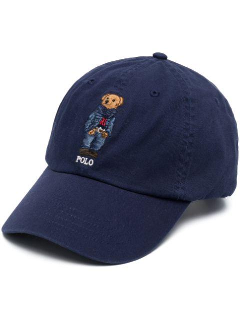 Polo Bear-embroidered cotton cap by POLO RALPH LAUREN