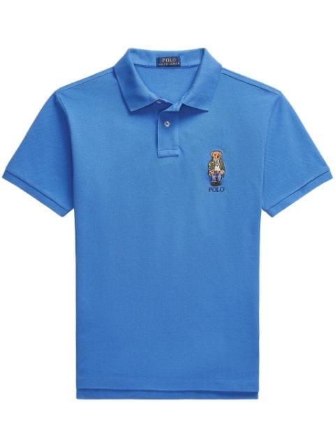 Polo Bear-embroidered cotton polo shirt by POLO RALPH LAUREN