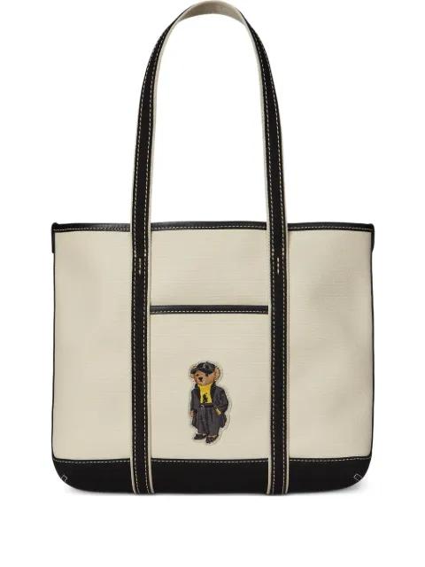 Polo Bear embroidered small tote bag by POLO RALPH LAUREN