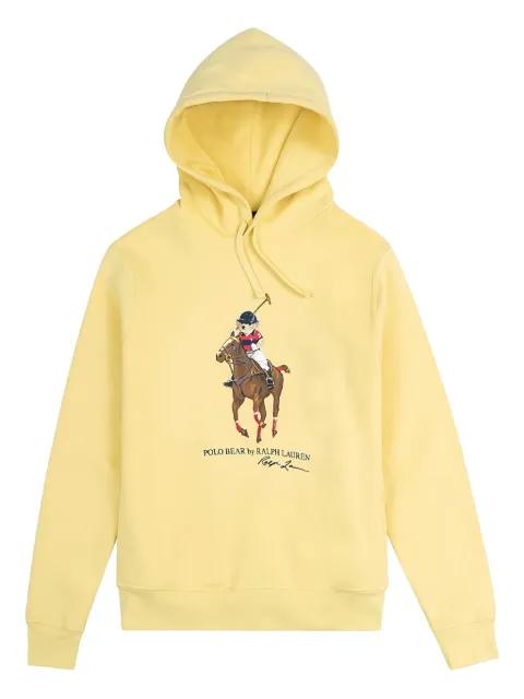 Polo Bear jockey-motif cotton hoodie by POLO RALPH LAUREN