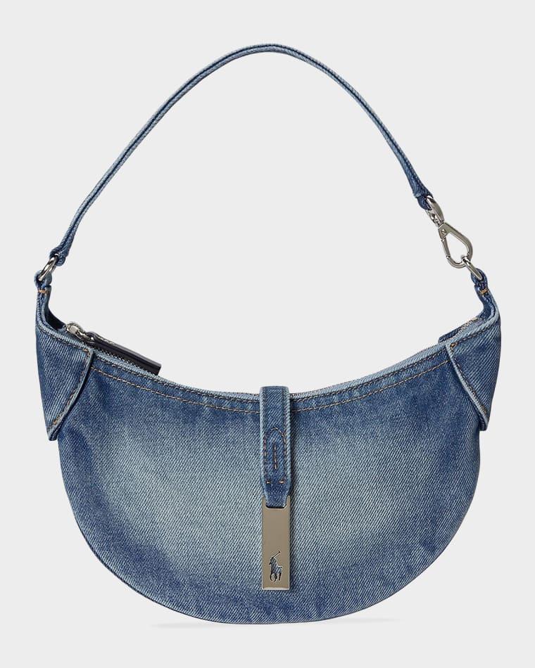 Polo ID Mini Cotton Denim Shoulder Bag by POLO RALPH LAUREN