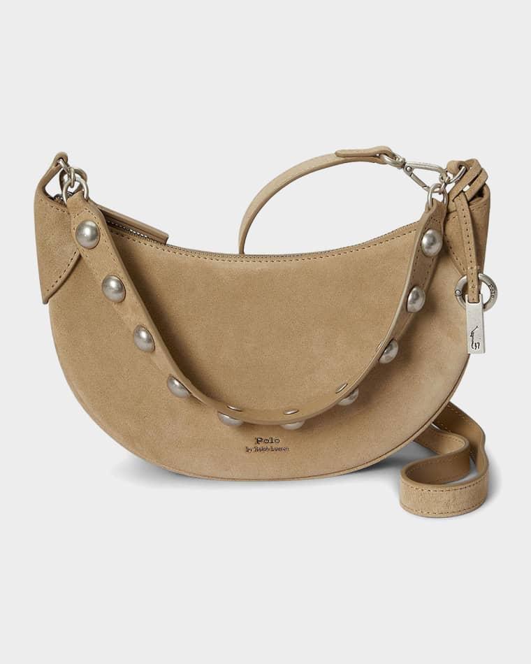 Polo ID Mini Suede Studded Shoulder Bag by POLO RALPH LAUREN