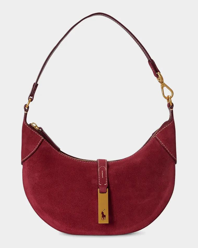 Polo ID Suede Mini Shoulder Bag by POLO RALPH LAUREN