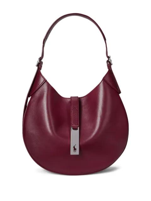 Polo ID curved-handle leather bag by POLO RALPH LAUREN