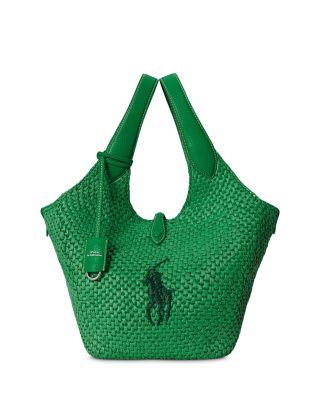 Polo Play Medium Faux Raffia Tote Bag by POLO RALPH LAUREN