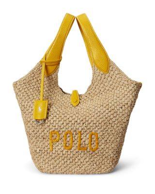 Polo Play Medium Raffia Shoulder Bag by POLO RALPH LAUREN