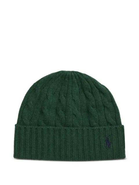 Polo Pony cable-knit beanie by POLO RALPH LAUREN