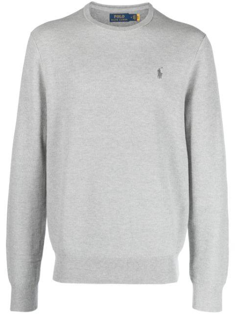 Polo Pony-embroidered cotton jumper by POLO RALPH LAUREN