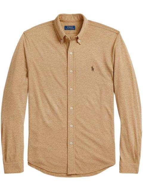 Polo Pony-embroidered cotton shirt by POLO RALPH LAUREN