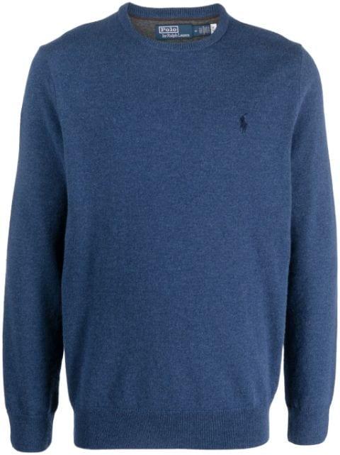 Polo-Pony-embroidered wool jumper by POLO RALPH LAUREN