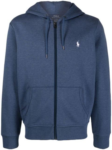 Polo Pony-embroidered zip-up hoodie by POLO RALPH LAUREN