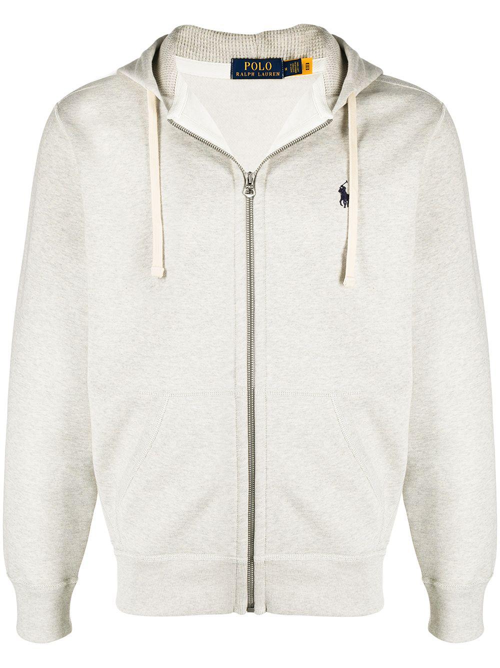 Polo Pony embroidery zip-up hoodie by POLO RALPH LAUREN