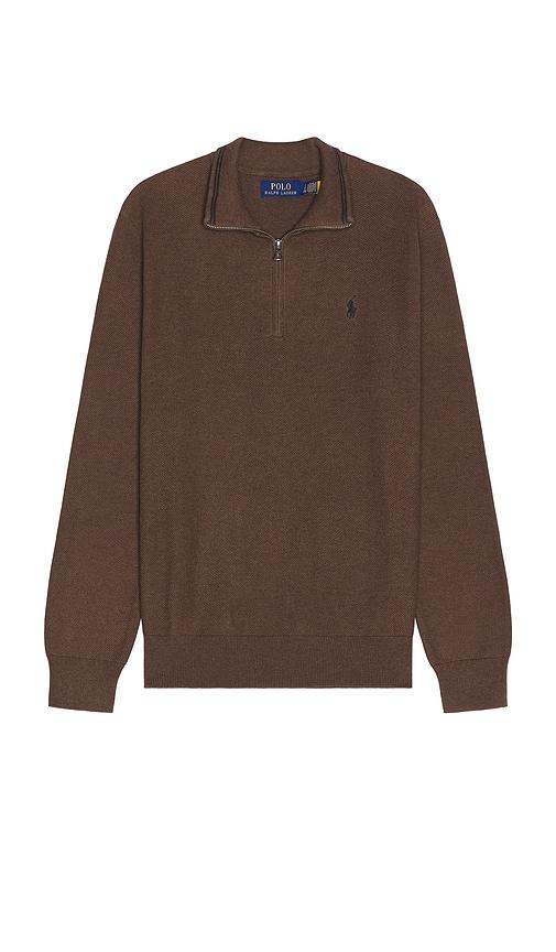 Polo Ralph Lauren 1/2 Zip Sweater Pullover in Brown by POLO RALPH LAUREN