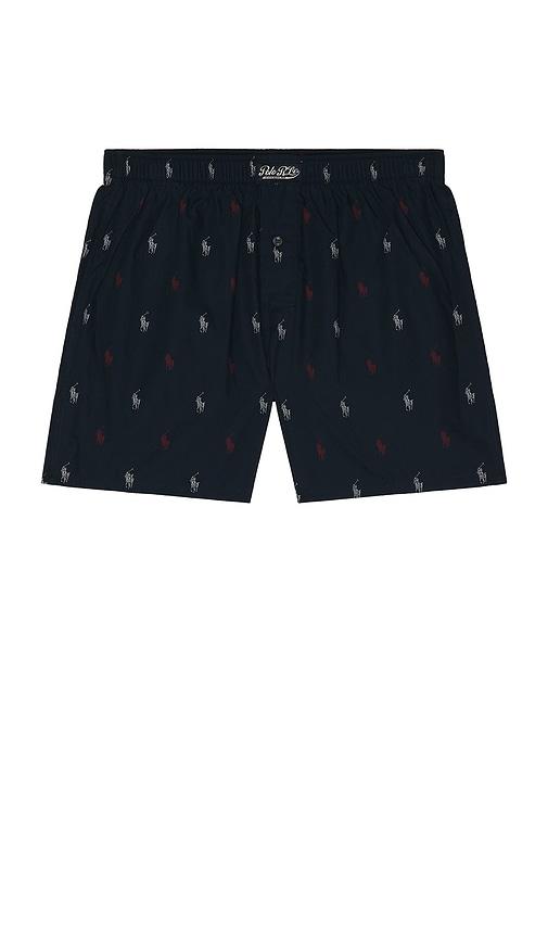 Polo Ralph Lauren All Over Print Woven Boxer in Navy by POLO RALPH LAUREN